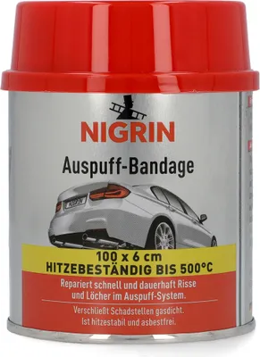Produktbild von NIGRIN Auspuff-Bandage 100 x 6cm (L/B) inklusive Paste 200g