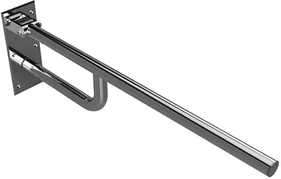 Produktbild von BELP Stützklappgriff Edelstahl poliert 100x250x760 mm, 120 kg Traglast für Bad & WC >> zum Bohren