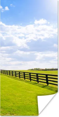 Produktbild von MuchoWow® Poster Wolken - Bäume - Straße 60x120 cm - Wandschmuck