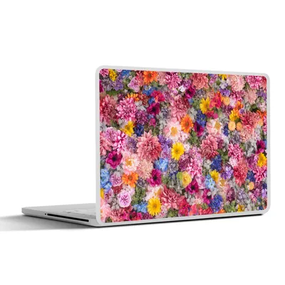 Produktbild von MuchoWow® Laptop Aufkleber Sticker Cover Blumen - Farben - Collage 30x21 cm - Sticker für Laptop - Selbstklebend