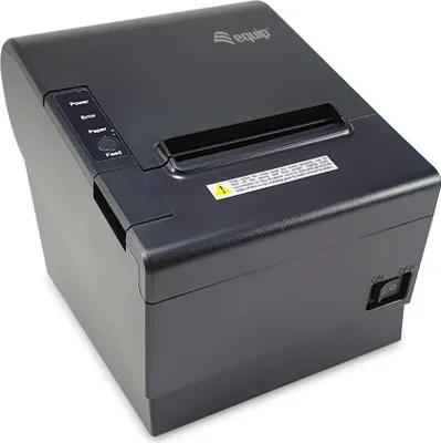Produktbild von Equip 80mm Thermobondrucker für den POS mit automatischer Schneidefunktion - USB- - Bluetooth- - WLAN- und Kassenladen-Anschluss - Thermodruck - POS-Drucker - 203 x 203 DPI - 250 mm/sek - ASCII - 8 cm