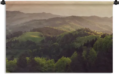 Produktbild von MuchoWow® Wandteppich Wandbehang Sonnenuntergang im deutschen Schwarzwald in Europa 120x80 cm Tapisserie Dekoration Wandtuch - Wanddekorationen - Wandtücher