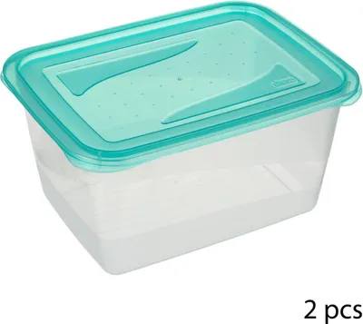Produktbild von Tiefkühldosen 2 Liter 2 Stück Five® - Transparent - Gefriergeeignet