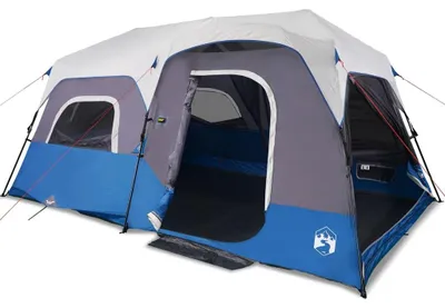 Produktbild von vidaXL Familienzelt mit LED 9 Personen Hellblau Quick Release