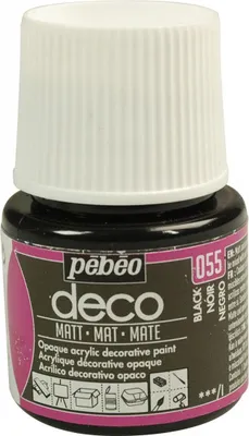 Obrázok produktu pre Matná krycia akrylová farba - čierna - 45 ml