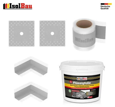 Dichtset Dusche Flüssigfolie 4 kg Abdichtset Bad Duschelement Set Dichtband