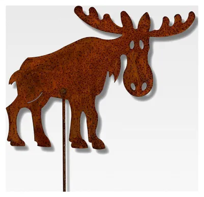 Produktbild von Rentier Gartenstecker aus Rost 53 cm Edelrost Gartendeko Vintage Elch Blumenstecker