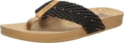 Produktbild von Reef Cushion Court  Teenslippers - Zwart - Maat 36
