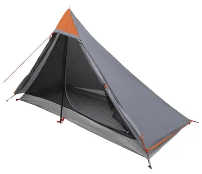 Produktbild von vidaXL Trekkingzelt Grau und Orange 222 x 85 x 125 cm