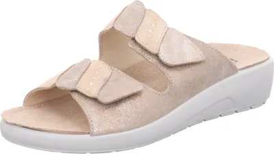 Produktbild von Rohde Damen Pantolette aus Leder mit Strass und losen Einlagen Rivella 5720, Größe:39 EU, Farbe:Beige