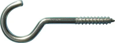 Produktbild von Wäscheleinehaken mit Holzgewinde (Schraubhaken) ø 4,4 x 60 mm A2 Edelstahl