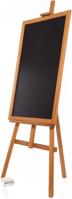 Produktbild von Kundenstopper mit Holzrahmen Staffelei hellbraun 62x60x140cm Dekorativ
