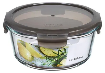 Productafbeelding van Doos "Boroseal", 0,95 liter, rond, diameter 18 x 8,2 cm, transparant