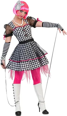 Produktbild von Puppen Damenkostüm Schwarz/Weiß 40/42