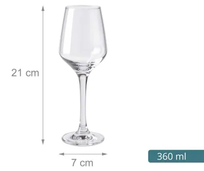 Immagine prodotto di Set di 4 bicchieri da vino trasparenti, capacità 360 ml