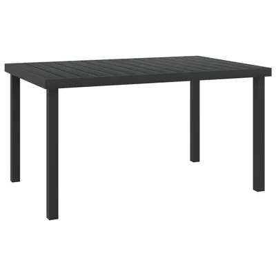 Obrázek produktu pro Zahradní stůl černý 140 x 90 x 74 cm hliník a WPC