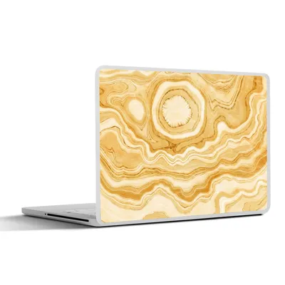 Produktbild von MuchoWow® Laptop Aufkleber Sticker Cover Achat - Edelsteine - Gold 30x21 cm - Sticker für Laptop - Selbstklebend