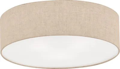 Productafbeelding van Ø 60cm plafondlamp Thor met zandkleur linnen