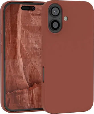 Produktbild von EAZY CASE Silikonhülle für Apple iPhone 16, Silikon Backcover Schutz in Terrakotta