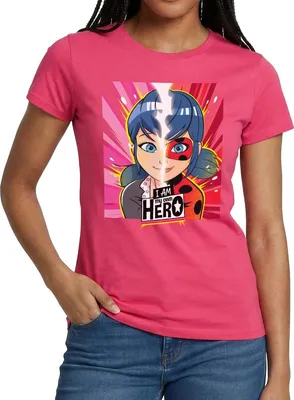 Produktbild von Spreadshirt Miraculous I Am My Own Hero Ladybug Marinette Frauen T-Shirt, XXL, Azalea