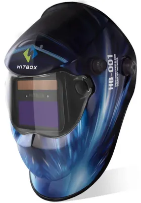 Produktbild von Schweißhelm - HB-001 Automatik-Schweißmaske - 9,25x4,5 cm Sichtfeld - 1/30000 s Umschaltzeit - Solar + Lithium-Akku - Einstellbare Empfindlichkeit - CE - Beige