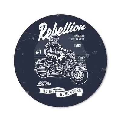Produktbild von MuchoWow® Mauspad Mousepad Motorrad - Mann - Retro - Zitat 20x20 cm - Mousepads - Maus Mat - Pad - Mausunterlage - Schreibtischmatte