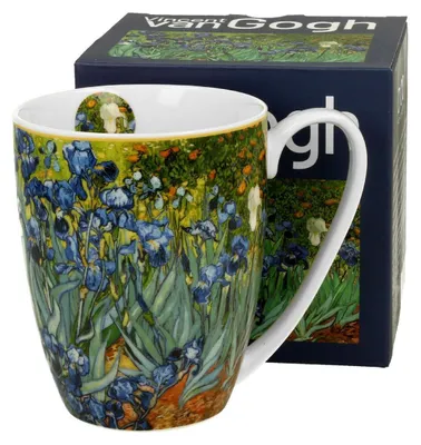 Imagen del producto de Duo | Taza de porcelana de 350 ml - Van Gogh, "Irenen" - Azul, amarillo y verde - Artística y elegante