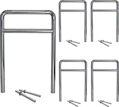 Produktbild von 5 x Fahrradanlehnbügel 118 x 78 cm Edelstahl Ø 60 mm Einbetonieren Fahrradständer Parker Typ H
