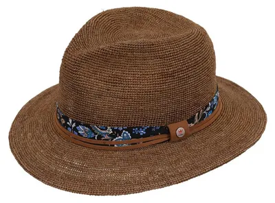 Balke Traveller Raffia Crochet David in grau
