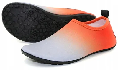 Produktbild von Neopren Wasserschuhe Kinder Junior Grau Orange Badeschuhe Strandschuhe zum Schwimmen 34