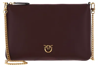 Immagine prodotto di PINKO borsa a tracolla Flat Classic Burgundy Wine - Antique Gold marrone scuro