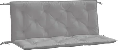 Zdjęcie produktu dla vidaXL Poduszki na ławkę ogrodową 2 szt. Szary materiał 120x50x7 cm Oxford