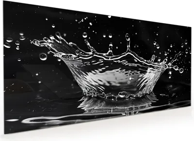 Produktbild von Küchenrückwand Spritzschutz Glas mit Motiv Wasserspritzer 40 x 40 cm