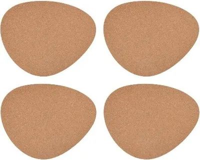 Immagine prodotto di Tovagliette, set di 4, a forma di ciottolo, in sughero, 38 x 30 CM, naturale - Mikasa