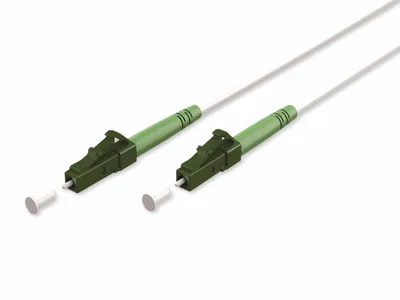 Immagine prodotto di Cavo in fibra ottica (FTTH), monomodale (OS2) bianco, (simplex), 3 m, 3 m, bianco - connettore LC-APC (8°) > connettore LC-APC (8°), guaina del cavo priva di alogeni (LSZH), fibra ottica