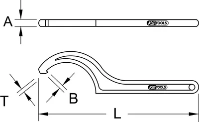 Produktbild von KS Tools BRONZEplus Hakenschlüssel