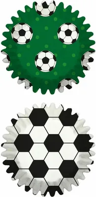 Image de Birkmann Mini moules à muffins en papier, 100 pièces, Moules à muffins, Moule à muffins, Football, Ø 4.5 cm, 444874