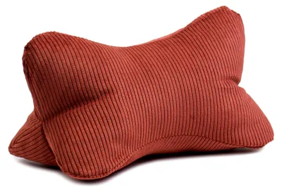 Produktbild von Leseknochen Capri, Nackenkissen in Feincord-Optik, Lese- und Relaxkissen für Nacken und Rücken, 40 x 25 cm - Zimt