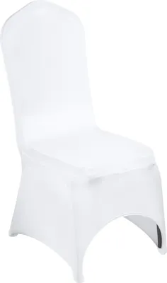 Zdjęcie produktu dla SucceBuy Stretch Spandex Pokrowce na krzesła składane 50PCS Biały Uniwersalny Dopasowany Zakrzywiony Pokrowiec Przedni Zmywalny Slipcover