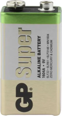 Obrázok produktu pre GP Batteries Super Alkaline 9V, Batéria na jedno použitie, 9V, Alkalický, 9 V, 1 kusov, Viacfarebný