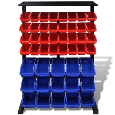 Immagine prodotto di Pannello a Parete per Attrezzi Garage Blu e Rosso
