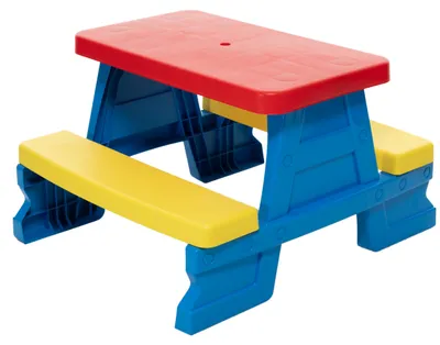 Image de Ensemble table et banc de jardin bleu Dorex pour enfants 5067