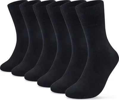 Produktbild von Gesundheitssocken 6 Paar Herren & Damen Socken ohne Gummi und ohne Naht Diabetiker geeignet - 26807 Schwarz 43-46