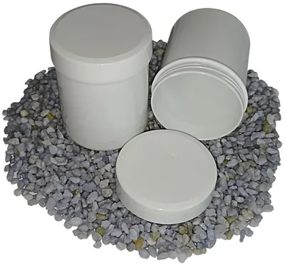 Produktbild von 200 Salbenkruken  Salbendose Kunststoffdosen 50 g  60 ml Deckel weiß