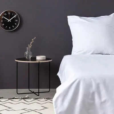 Produktbild von Bettwäsche-Set, 220 x 240 cm, 60 x 60 cm Kissenbezüge, 100% Baumwollsatin, Weiß