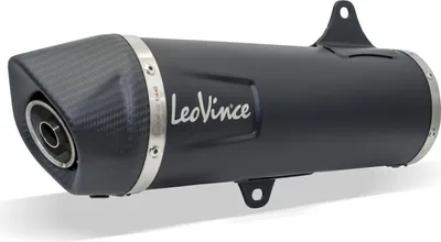 Obrázek produktu pro Zadní tlumič výfuku LeoVince náhradní díl 10440, černý, 370mm 75mm > 52mm, pravý