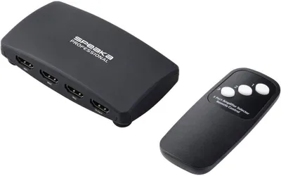 Produktbild von SpeaKa Professional SP-HDS-200 3 Port HDMI-Switch mit Fernbedienung UHD 8K @ 60 Hz, UHD 4K @ 120 Hz
