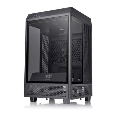 Zdjęcie produktu dla Thermaltake The Tower 100 - Tower - Mini-ITX - panel boczny z oknem (szkło hartowane) - bez zasilacza (PS/2) - czarny - USB/Audio