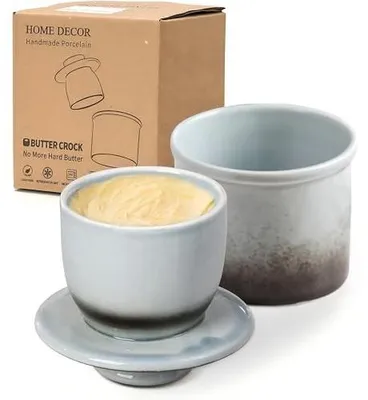 Produktbild von Keramische Butterdose mit Deckel für frische Butter