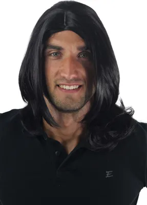 Produktbild von WIG ME UP Herrenperücke lang schwarz GFW891-1B